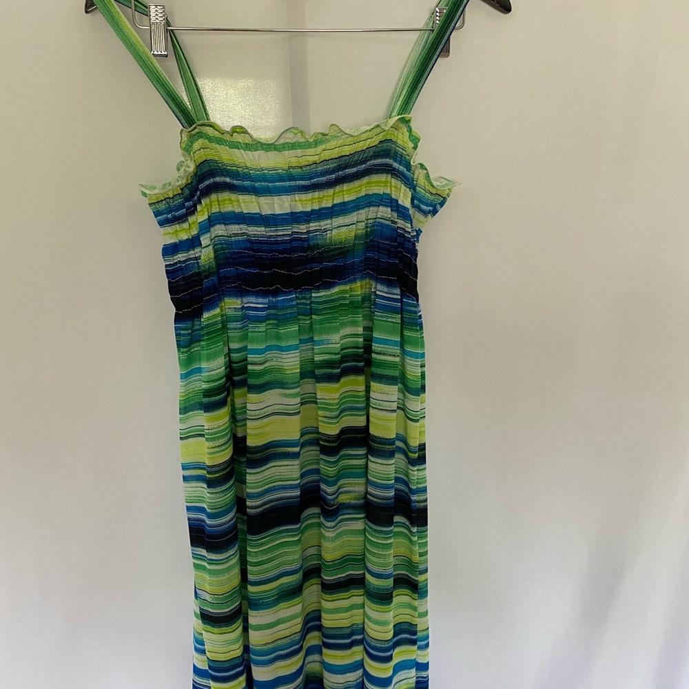 Just love blue green dress or swimsuit pullover